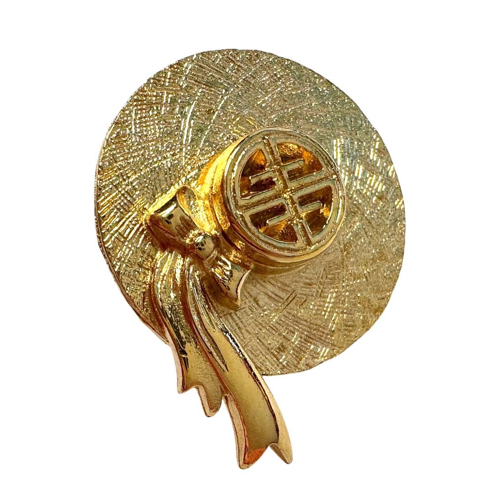 Givenchy Hat Shaped Gold Plated Brooch -